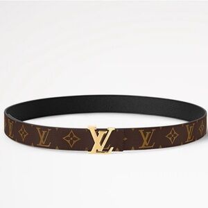 Louis Vuitton Black Leather Reversible Belt